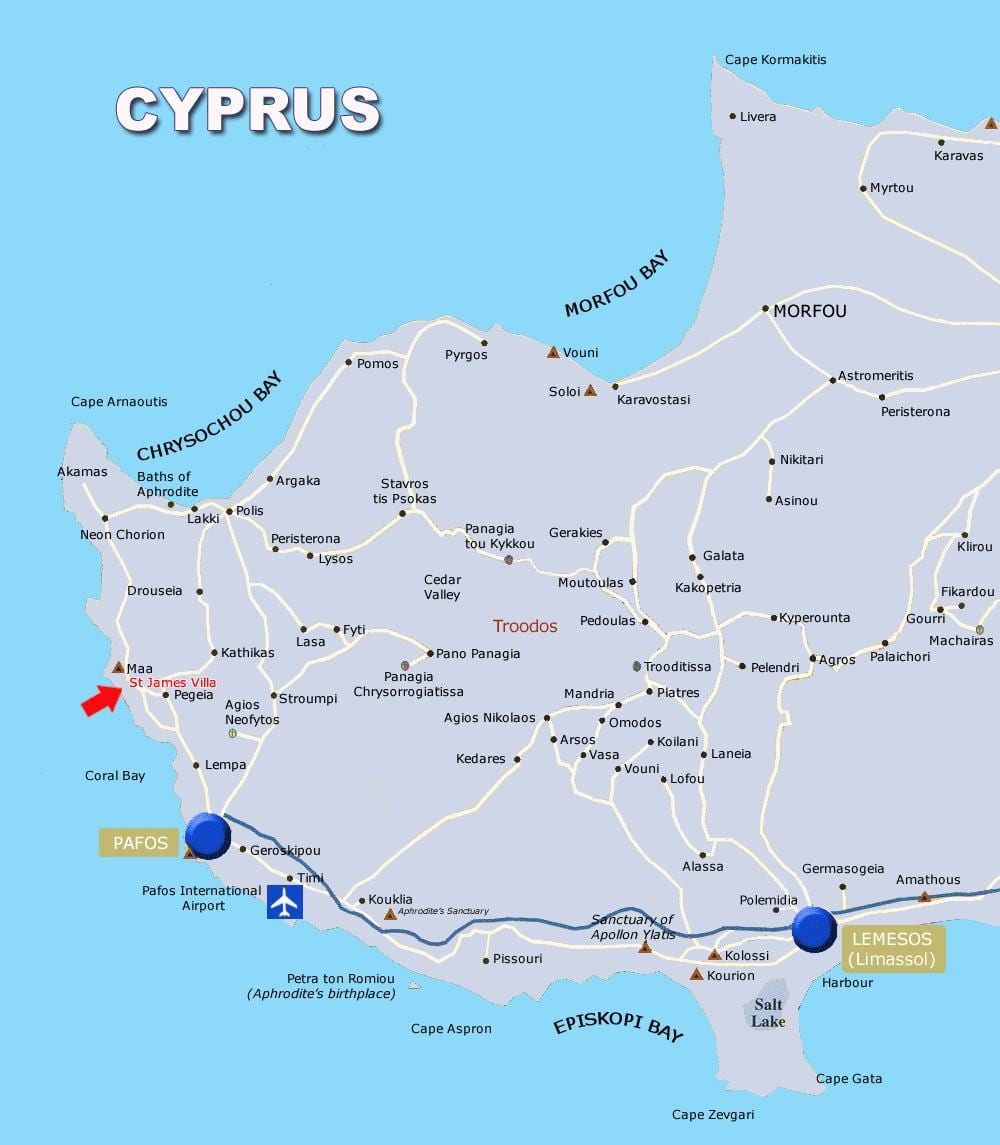 Ramani ya matumbawe bay Cyprus