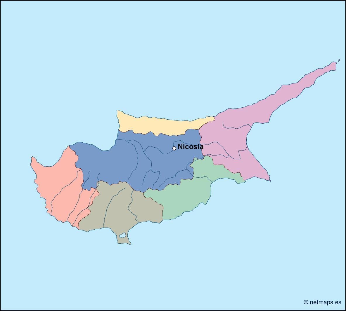 Ramani ya Cyprus vector