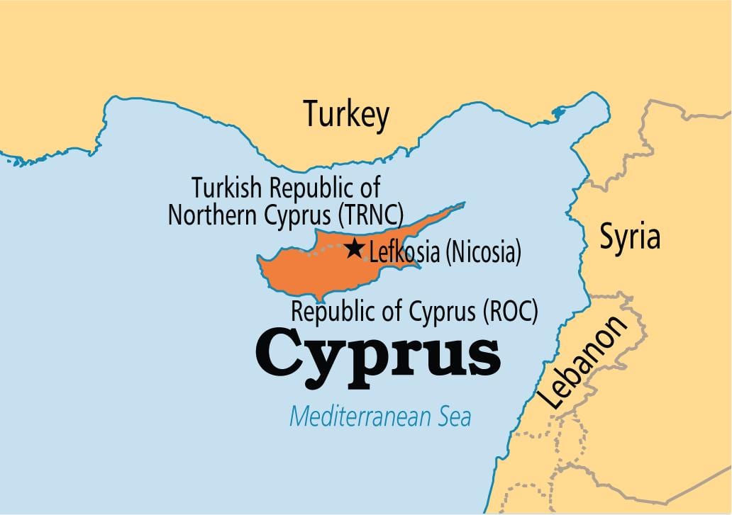 jamhuri ya Cyprus ramani
