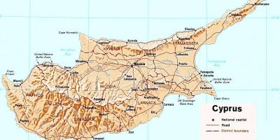Cyprus ramani ya barabara online