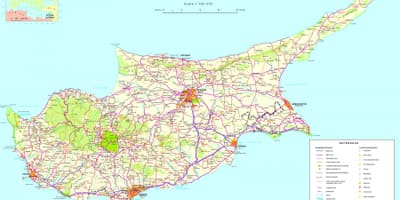 Ramani ya Cyprus mediterranean