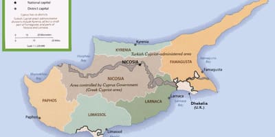 Ramani ya Cyprus mpaka