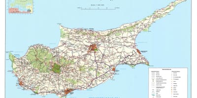 Ramani ya Cyprus sightseeing