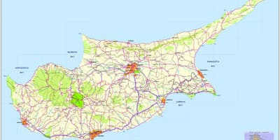 Ramani ya fukwe bora katika Cyprus
