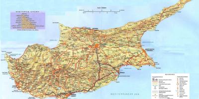 Cyprus nchi katika ramani ya dunia